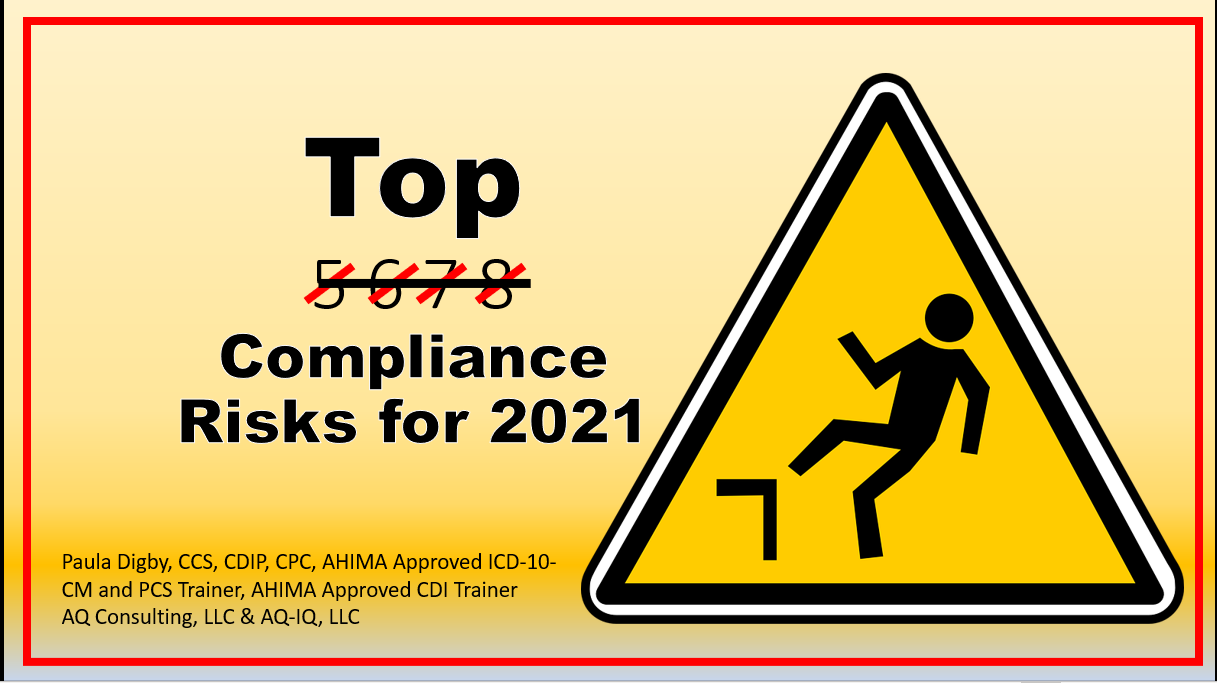 Top Compliance Risks 2021 HC747A, HC74M, HC74D, LB100A, LB100M