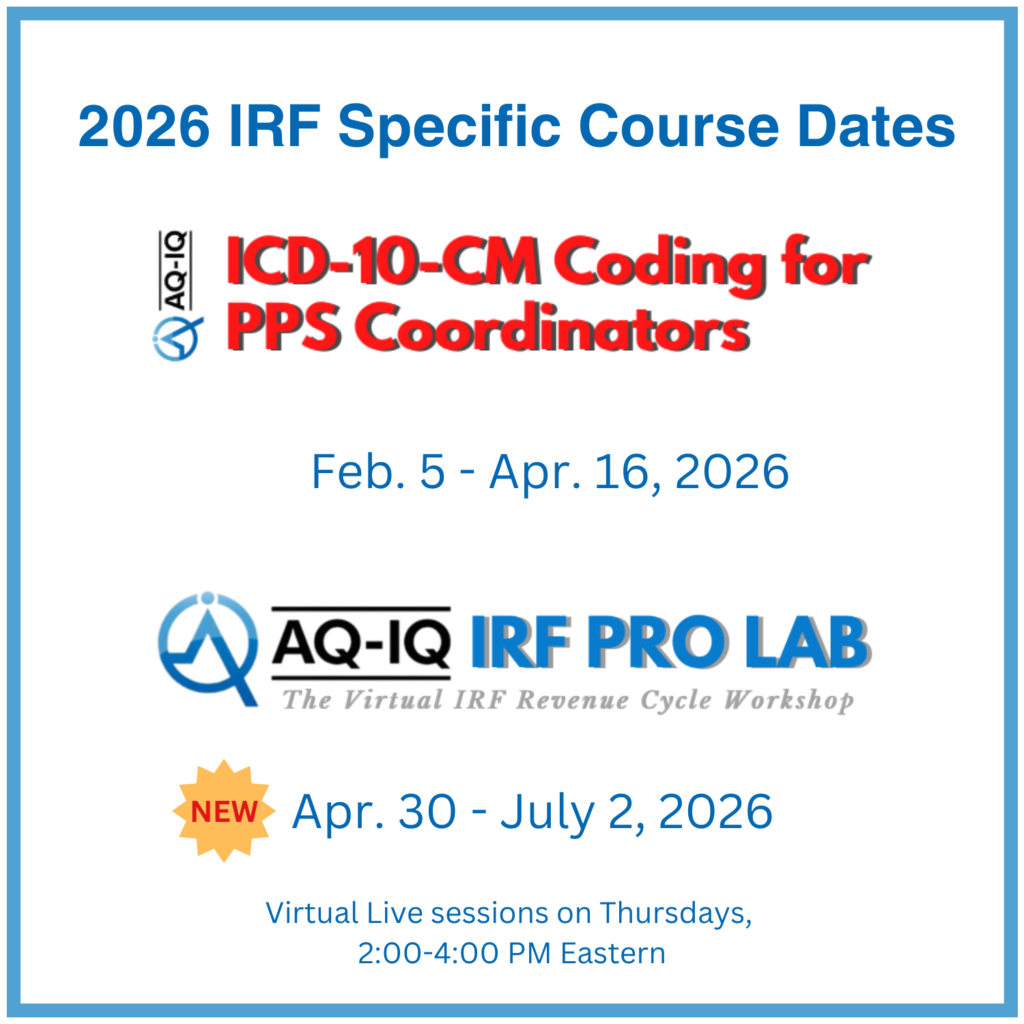 2026 IRF Specific Course Dates