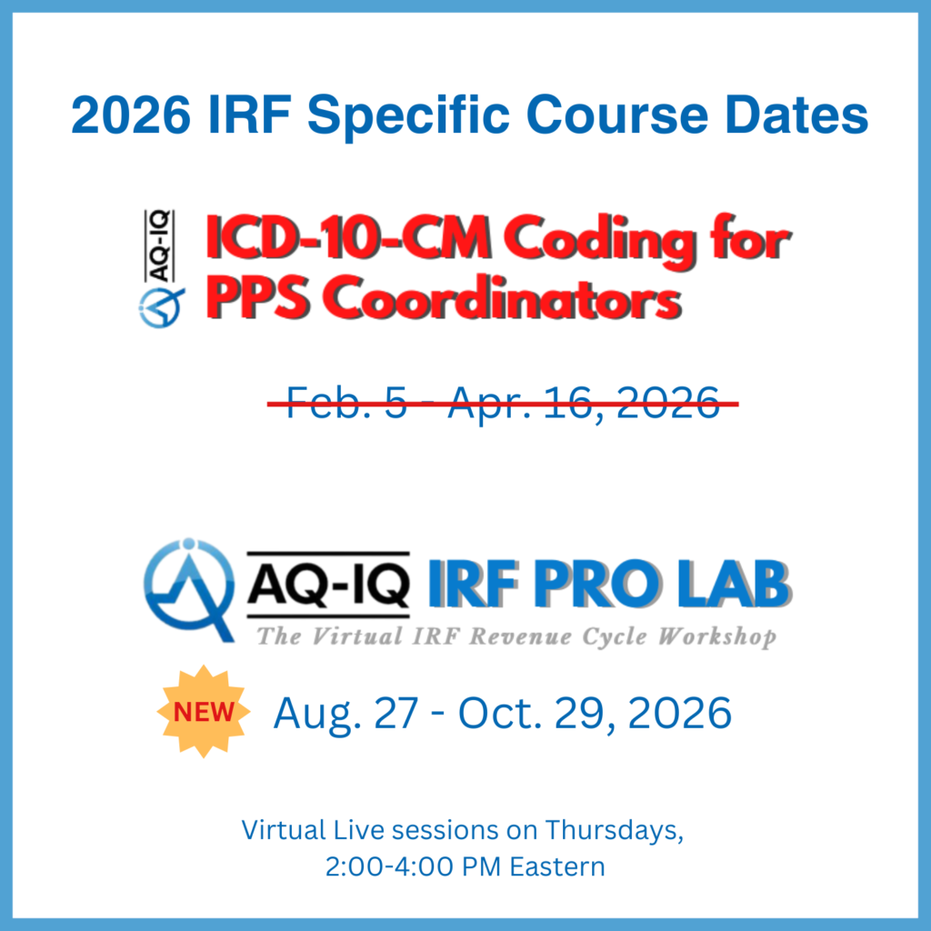 2026 IRF Specific Course Dates fall